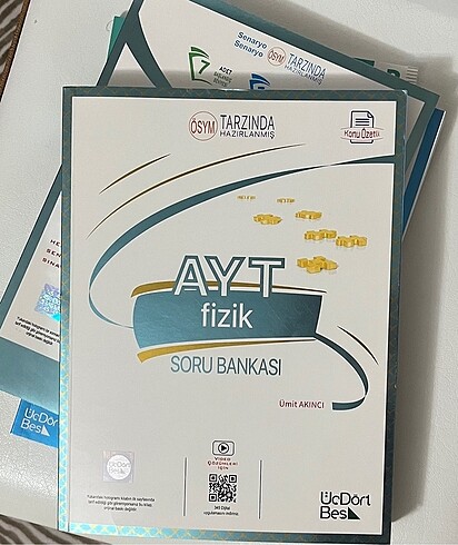 345 yayinlari ayt fizik soru bankasi test kitabi