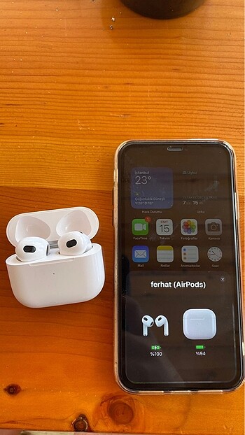 AirPods 3. Nesil sıfır kutulu orjinal ürün stoklarda mevcuttur