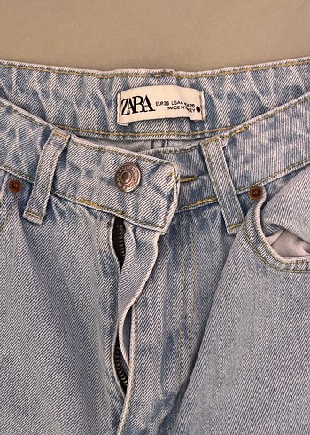 Zara Kadın Regular Fit Midi Denim Jean