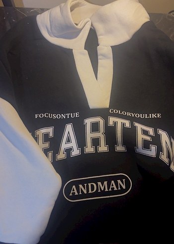 Siyah Baskılı Uzun Kollu Sweatshirt - Görsel 2