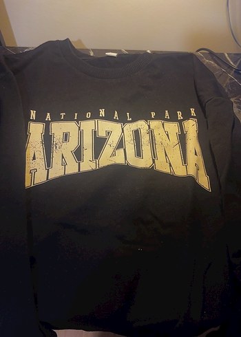 Siyah Baskılı Uzun Kollu Kadın Sweatshirt - Görsel 2