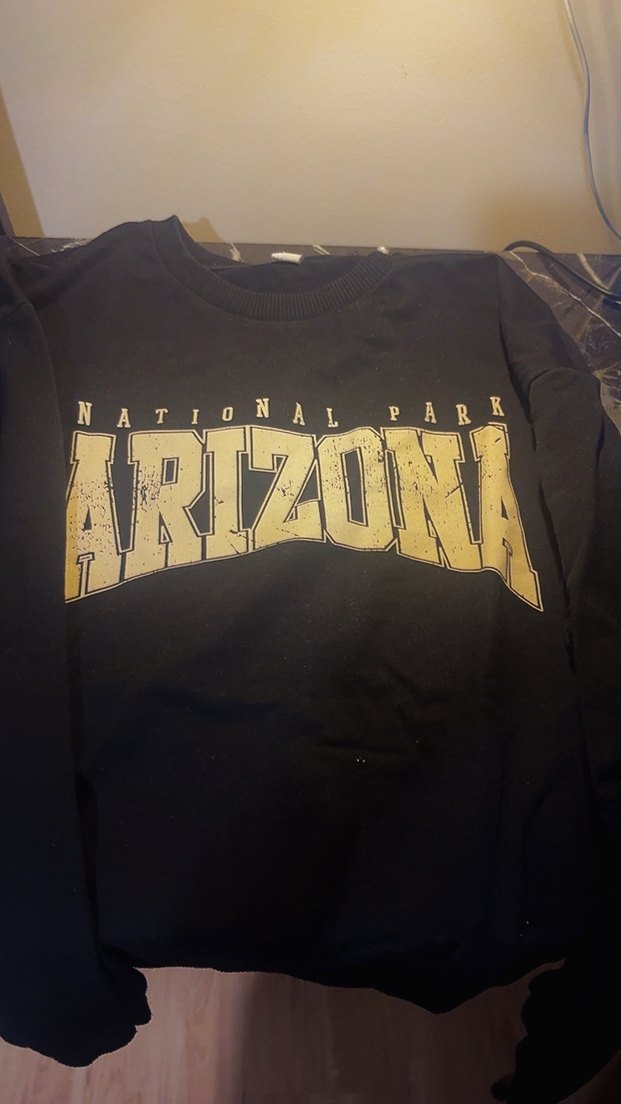 Siyah Baskılı Uzun Kollu Kadın Sweatshirt - Görsel 2