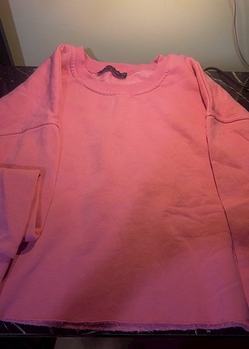 Pembe Kadın Sweatshirt Uzun Kollu - Görsel 2