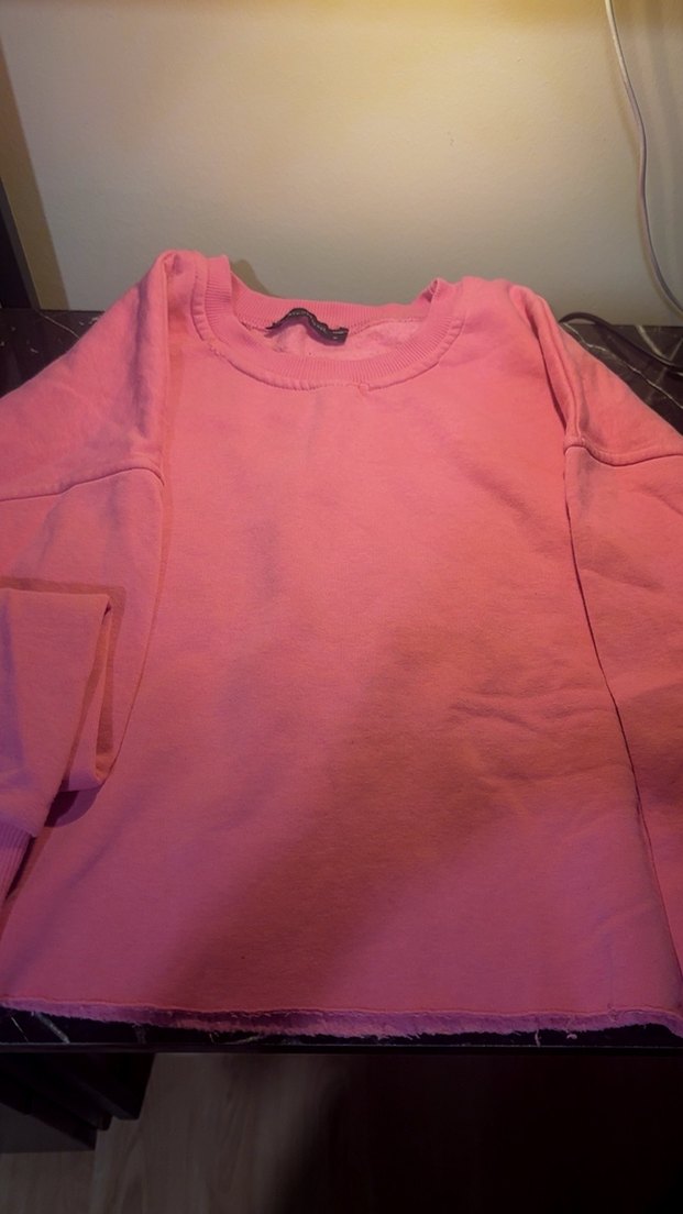 Pembe Kadın Sweatshirt Uzun Kollu - Görsel 2