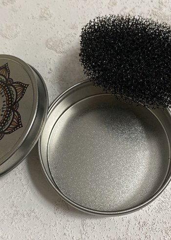 Maange Süngerli Metal Makyaj Fırçası Temizleme Kutusu - Görsel 4