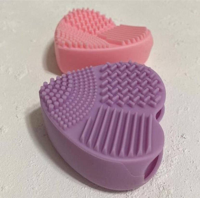 Silikon Makyaj Fırçası Yıkama Aparatı (Lila) - Görsel 3