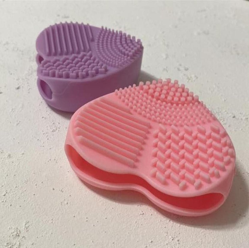 Silikon Makyaj Fırçası Yıkama Aparatı (Lila) - Görsel 4