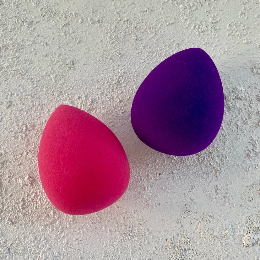 Makyaj Süngerleri Pembe ve Mor (2 Adet) - Görsel 2