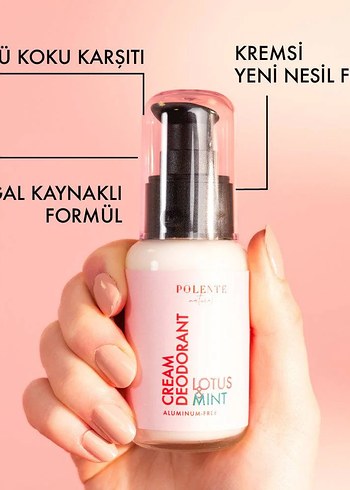 Polente Natural Lotus&Mint Krem Deodorant 50 ML 1 ADET - Görsel 2
