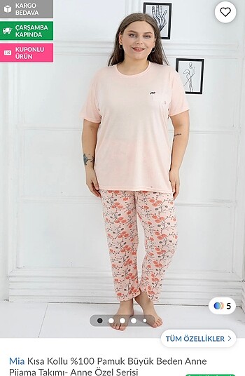 Anne beden pijama takımı