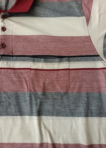 Diğer Erkek Bordo Gri Polo Yaka Tişört
