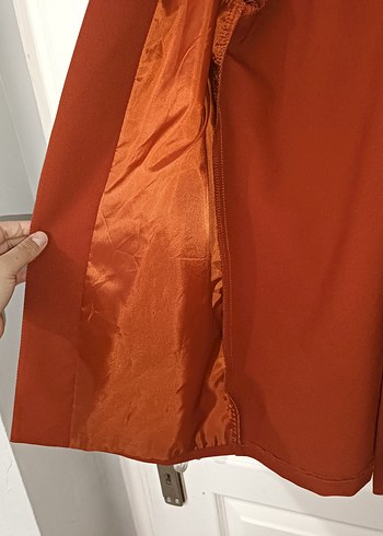 Zara Kiremit rengi Süet Kadın Blazer