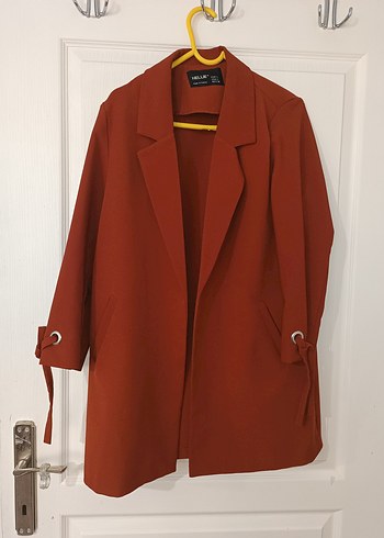 Kiremit rengi Süet Kadın Blazer