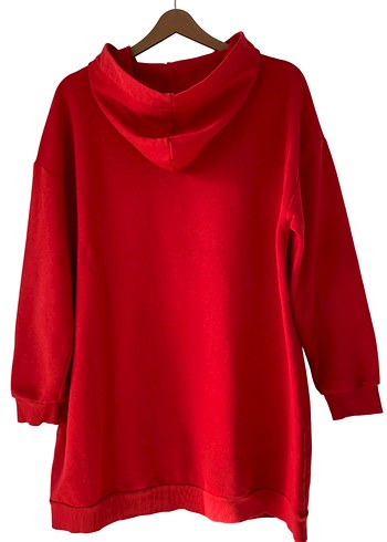 LC Waikiki Kırmızı Kapüşonlu Uzun Kollu Sweatshirt