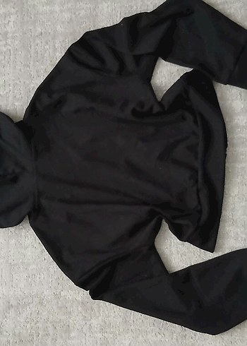 LC Waikiki Fermuarlı Siyah Kapüşonlu Kadın Sweatshirt