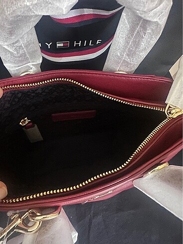Beden bordo Renk Tommy Hilfiger kadın çanta