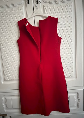 Kırmızı Midi Abiye Elbise - Görsel 2