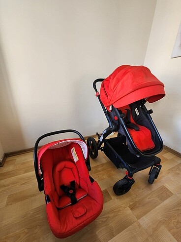 Diğer Beden kırmızı Renk PREGO TRAVEL SİSTEM BEBEK ARABASI