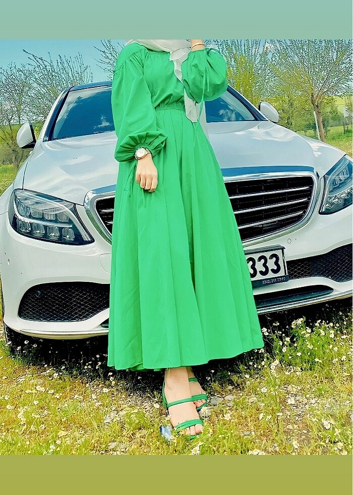 Yeşil elbise - Görsel 2