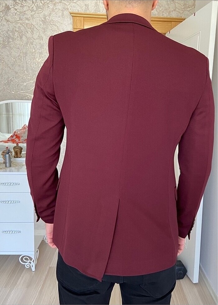 Bordo ceket - Görsel 3