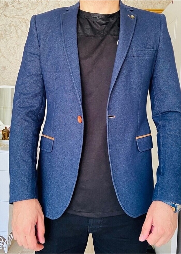 Lacivert ceket - Görsel 2