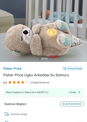 Fisher Price Su Samuru Pelus Uyku Arkadasi