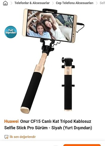 Selfie çubuğu