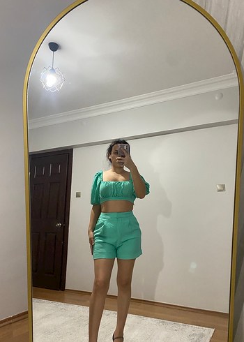 Yeşil Mini Crop Top - Görsel 4