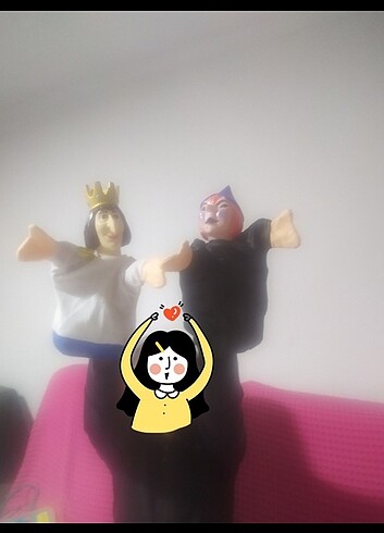 Oyuncak el  masal kahramanlari kuklalar çok eğlenceli  - Görsel 5