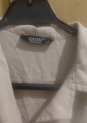 Quzu Düğmeli Kısa Kollu Keten kumaş şort elbese model