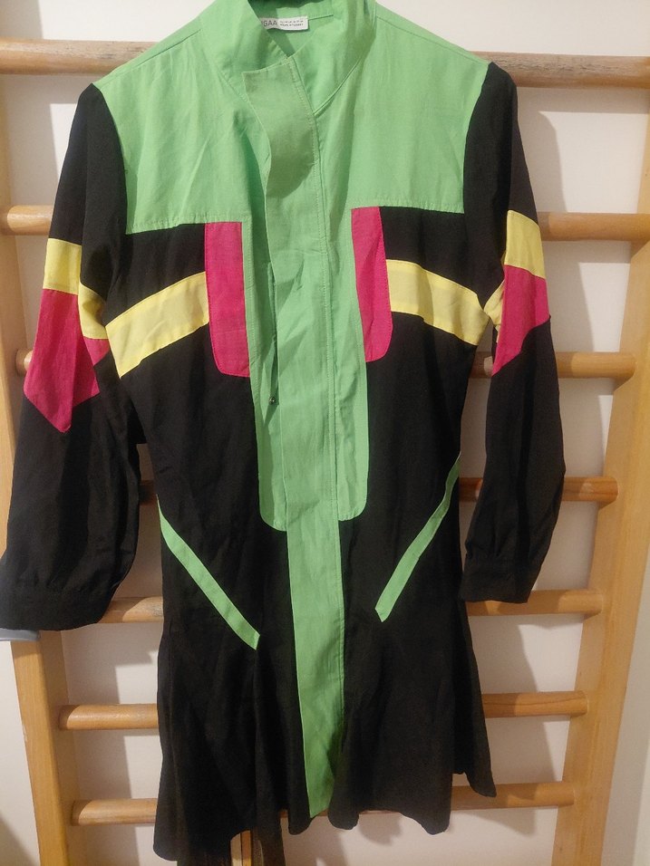 Renkli Avant-Garde Uzun bol kesm Ceketi - Görsel 2