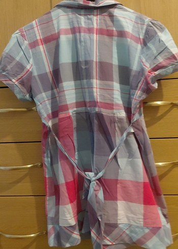 Düğmeli, Kısa Kollu Kadın Gömlek - Görsel 4