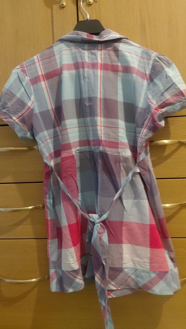 Düğmeli, Kısa Kollu Kadın Gömlek - Görsel 4