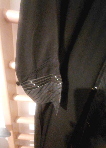 Siyah Drapeli Uzun Kadın Elbise - Görsel 5