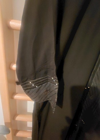 Siyah Drapeli Uzun Kadın Elbise - Görsel 8