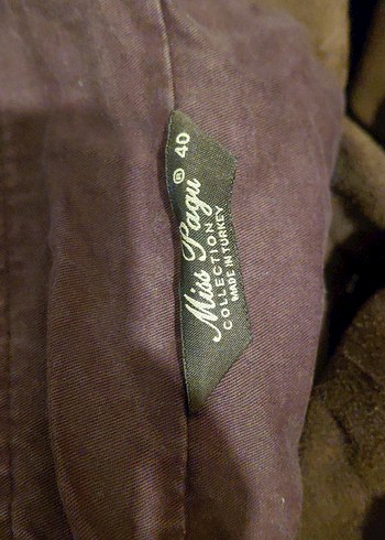 Düğmeli Kahverengi Süet Midi Ceket - Görsel 6