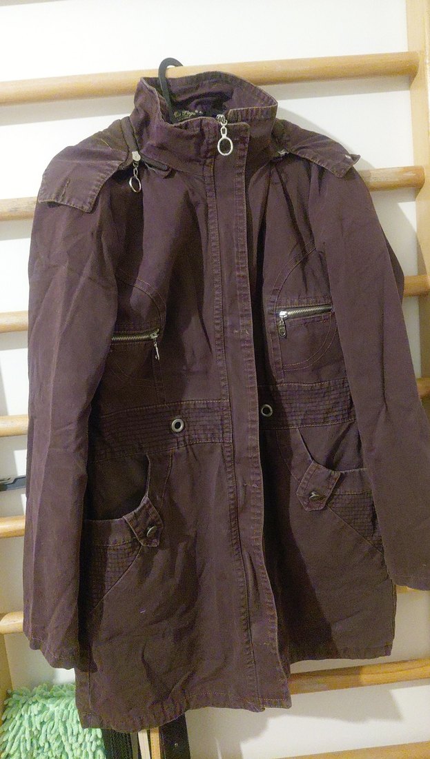 Düğmeli Kahverengi Süet Midi Ceket - Görsel 5