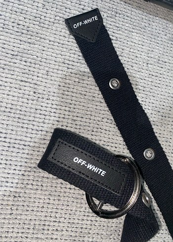 Deri detaylı y2k kemer off white - Görsel 2