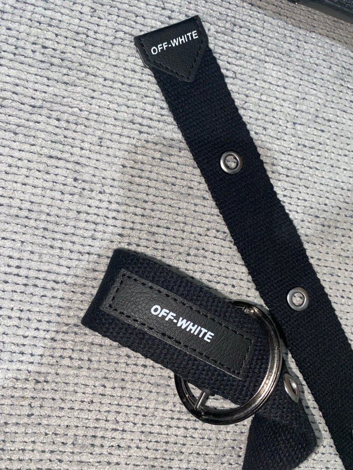 Deri detaylı y2k kemer off white - Görsel 2