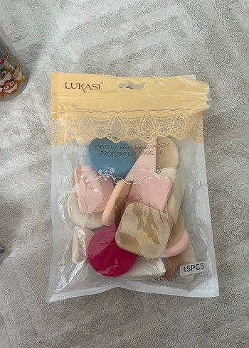 Lukasi 15 Parça Pastel Tonlarda Makyaj Süngeri
