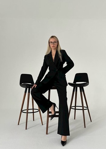 Siyah Kadın Takım Elbise - Görsel 5