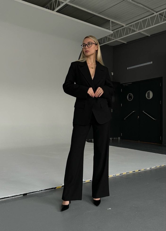 Siyah Kadın Takım Elbise - Görsel 3