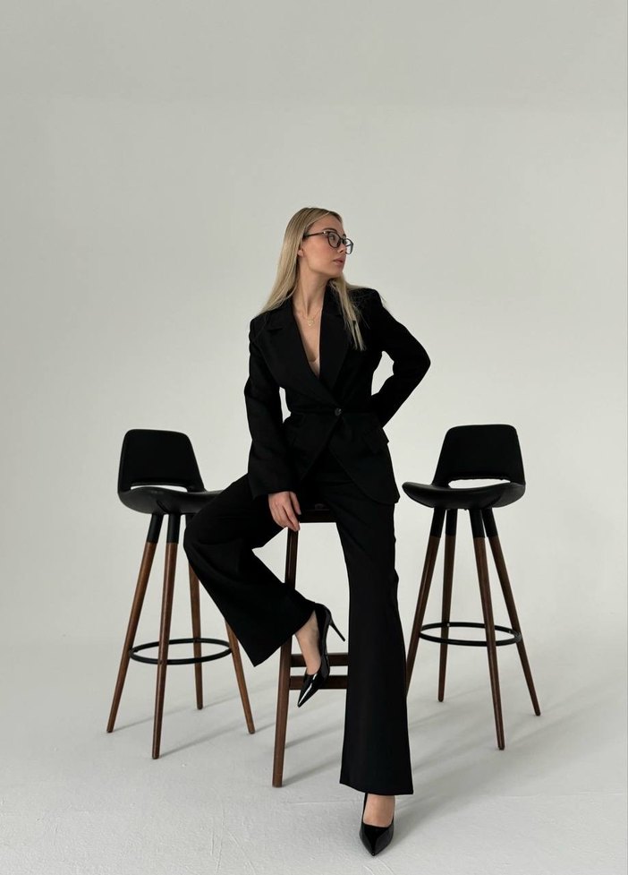 Siyah Kadın Takım Elbise - Görsel 2