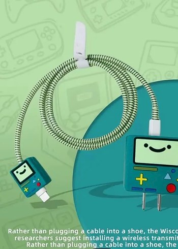 Renkli Sevimli Robot Beemo Fermuarlı Telefon Şarj Kablosu - Görsel 4