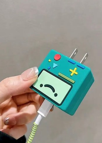 Renkli Sevimli Robot Beemo Fermuarlı Telefon Şarj Kablosu - Görsel 3