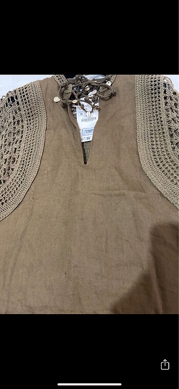 s Beden kahverengi Renk Zara Etiketli Limited Edition Elbise