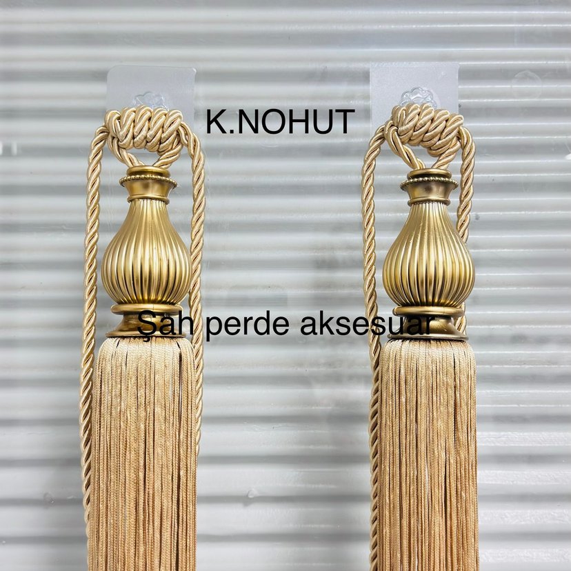 Siyah Parlak Yılan Desenli Perde Aksesuarı - Görsel 5