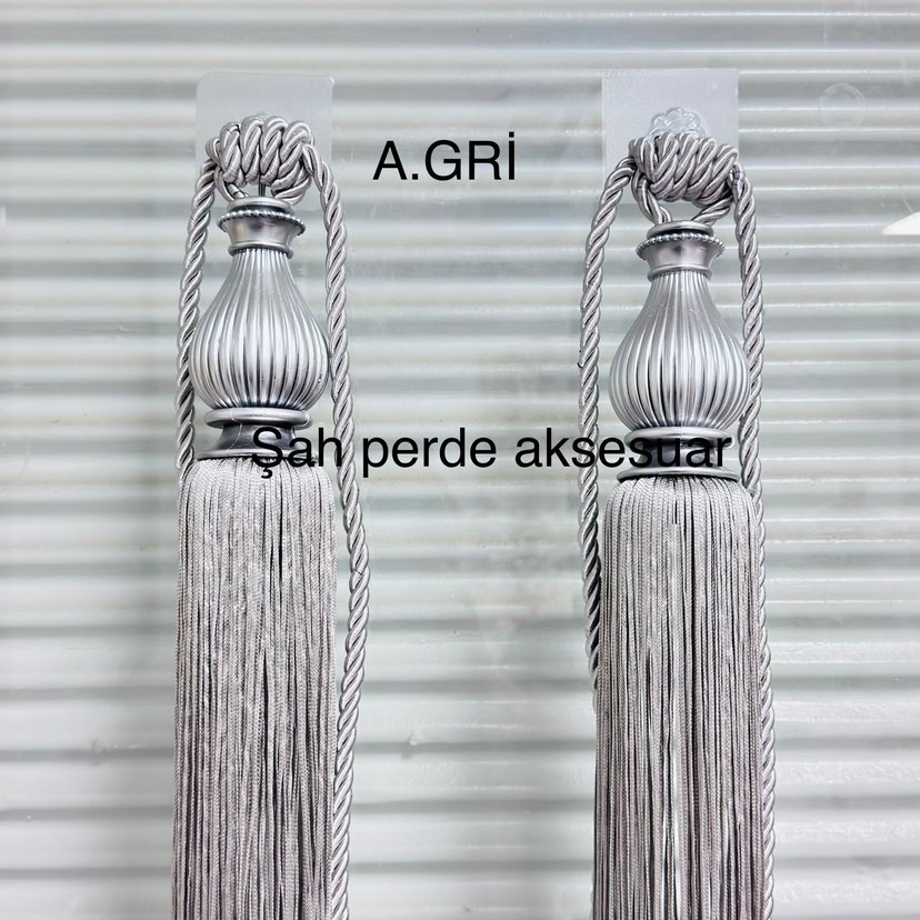 Siyah Parlak Yılan Desenli Perde Aksesuarı - Görsel 4