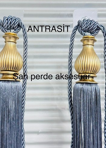 Altın Renkli Nakışlı Perde Bağı - Görsel 4