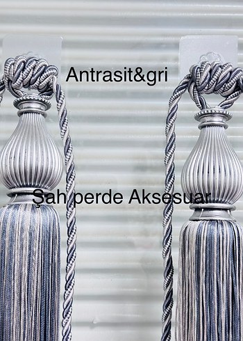 Altın Renkli Nakışlı Perde Bağı - Görsel 2